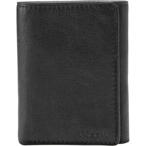 Men's Ingram Leather Trifold with ID Window Wallet, Black, (Model: ML3289001)